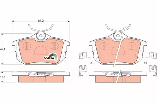 Bremsbelagsatz, Scheibenbremse