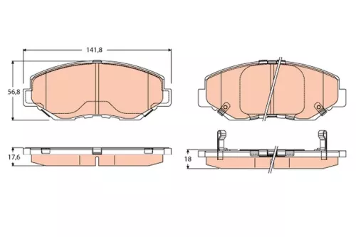 Bremsbelagsatz, Scheibenbremse