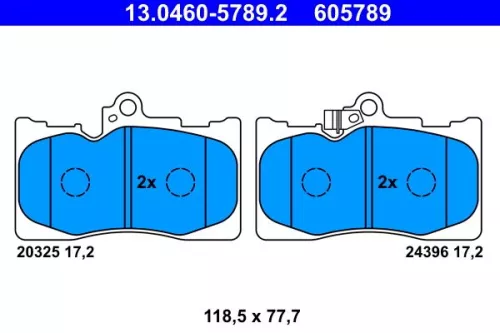 Bremsbelagsatz, Scheibenbremse