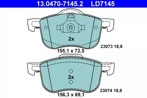 Bremsbelagsatz, Scheibenbremse
