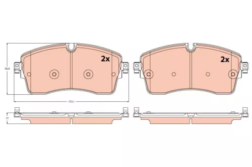 Bremsbelagsatz, Scheibenbremse