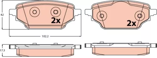 Bremsbelagsatz, Scheibenbremse