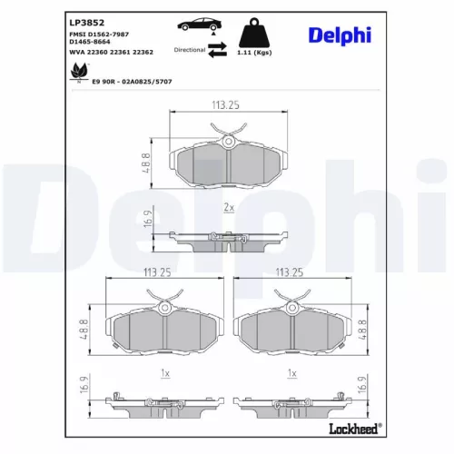 Bremsbelagsatz, Scheibenbremse