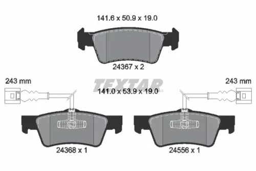 Bremsbelagsatz, Scheibenbremse