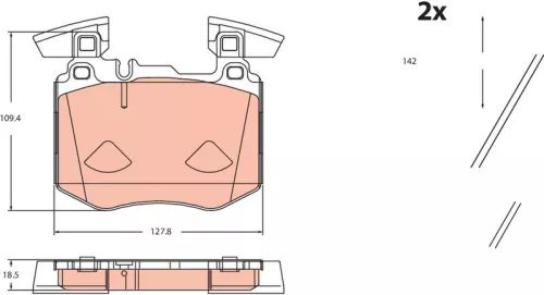 Bremsbelagsatz, Scheibenbremse