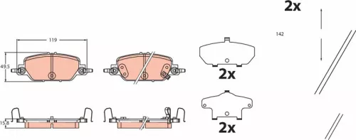 Bremsbelagsatz, Scheibenbremse