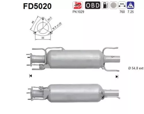 Ruß-/Partikelfilter, Abgasanlage