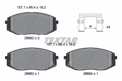 Bremsbelagsatz, Scheibenbremse