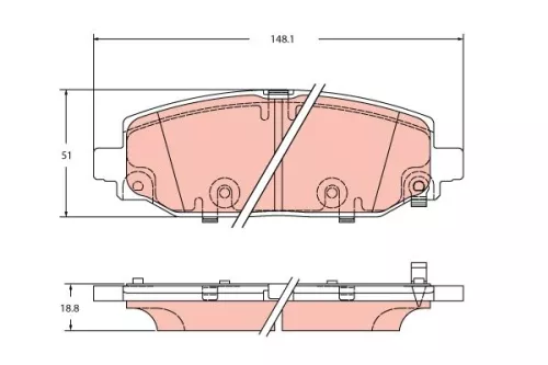 Bremsbelagsatz, Scheibenbremse