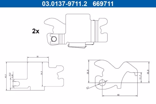 Zubehörsatz, Feststellbremsbacken