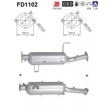 Ruß-/Partikelfilter, Abgasanlage