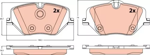 Bremsbelagsatz, Scheibenbremse