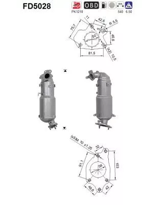Ruß-/Partikelfilter, Abgasanlage