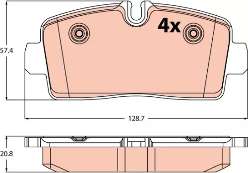 Bremsbelagsatz, Scheibenbremse
