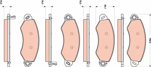 Bremsbelagsatz, Scheibenbremse