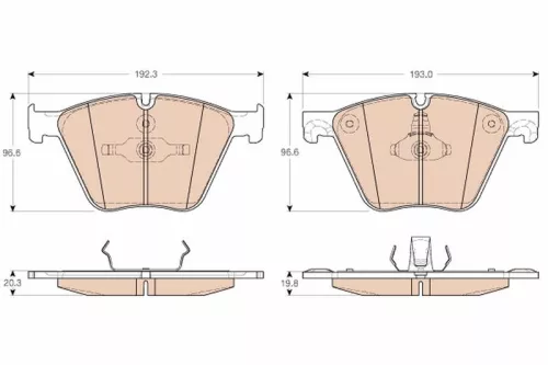 Bremsbelagsatz, Scheibenbremse