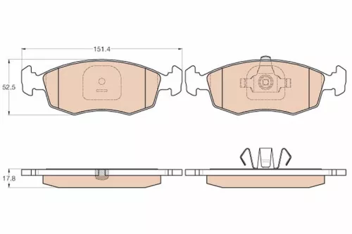 Bremsbelagsatz, Scheibenbremse