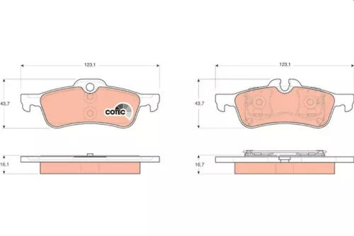 Bremsbelagsatz, Scheibenbremse