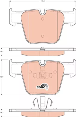 Bremsbelagsatz, Scheibenbremse