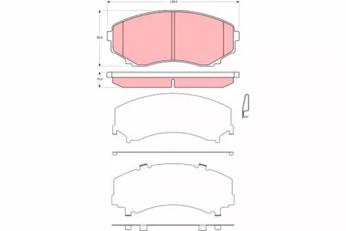 Bremsbelagsatz, Scheibenbremse