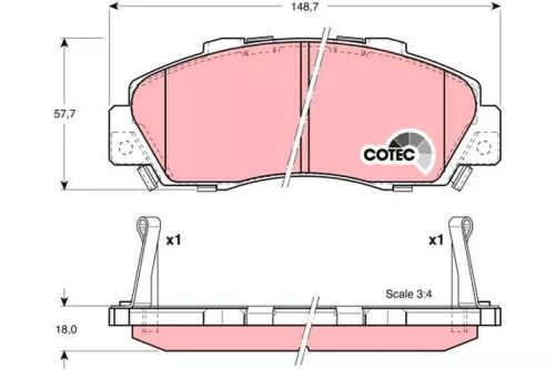 Bremsbelagsatz, Scheibenbremse