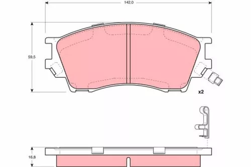 Bremsbelagsatz, Scheibenbremse