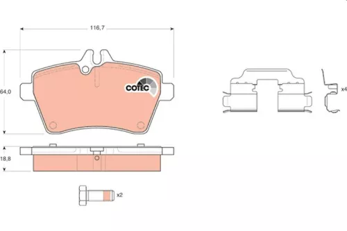 Bremsbelagsatz, Scheibenbremse