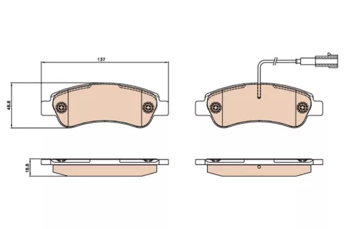 Bremsbelagsatz, Scheibenbremse