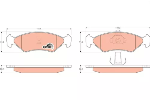 Bremsbelagsatz, Scheibenbremse
