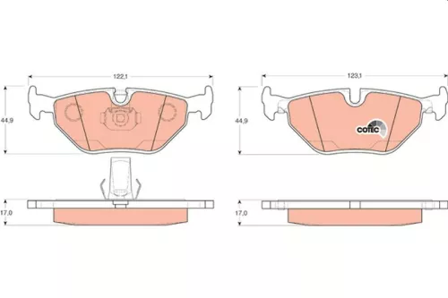 Bremsbelagsatz, Scheibenbremse