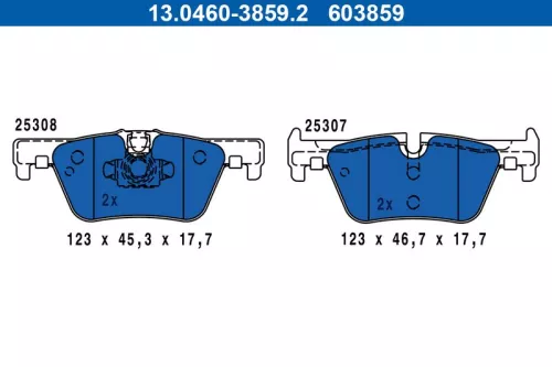Bremsbelagsatz, Scheibenbremse