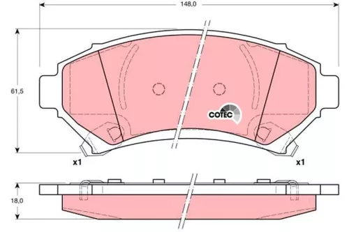 Bremsbelagsatz, Scheibenbremse