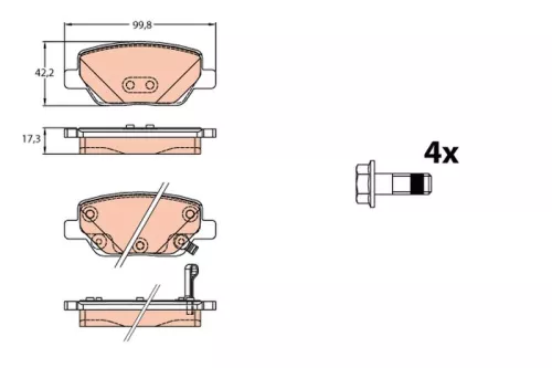 Bremsbelagsatz, Scheibenbremse