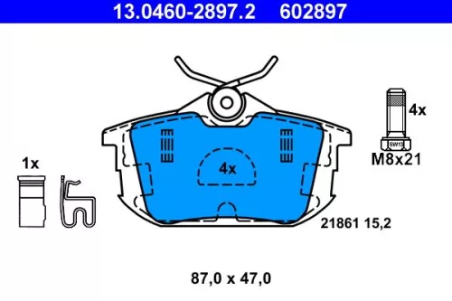 Bremsbelagsatz, Scheibenbremse