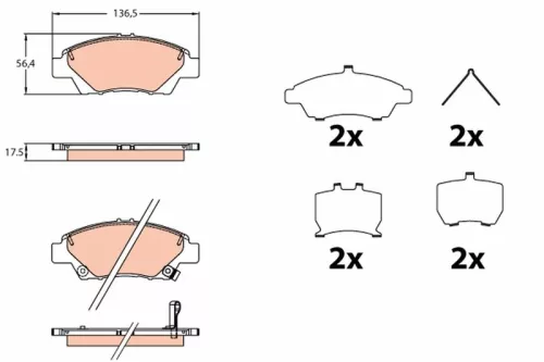 Bremsbelagsatz, Scheibenbremse