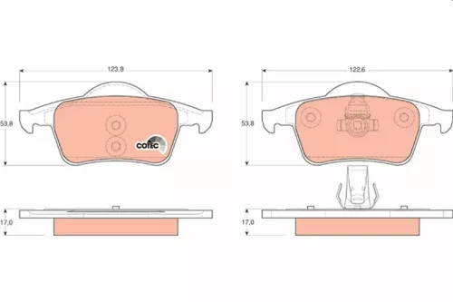 Bremsbelagsatz, Scheibenbremse