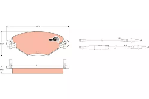 Bremsbelagsatz, Scheibenbremse