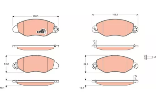 Bremsbelagsatz, Scheibenbremse